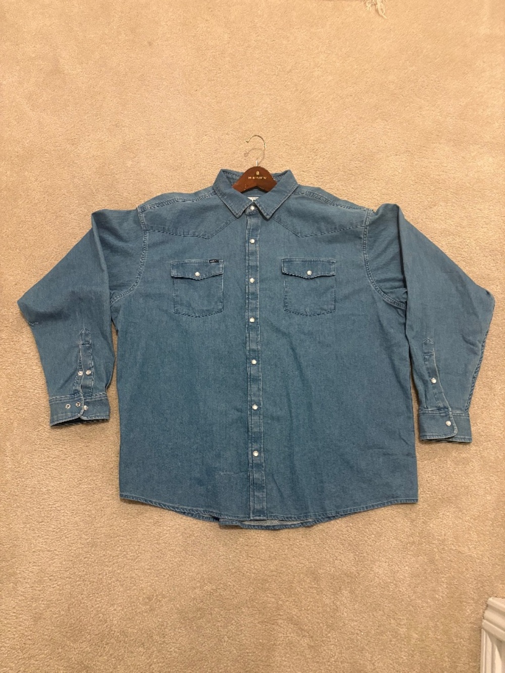 PONCHO Denim Shirt Size XXL